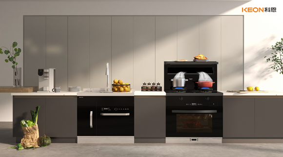 科恩A2蒸烤一體集成灶，一平方米的空間魔法！